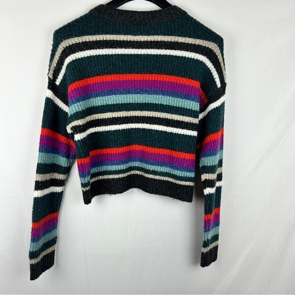 American Eagle strip pullover sweater cropped XS - Picture 5 of 6